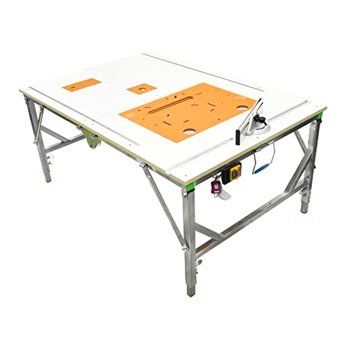 Multifunktionale Holzwerkbank Kleiner Sägetisch Tragbare Klappsäge Tischdekoration DIY Klappwerkbank (80 * 120 cm) von TRKKXV