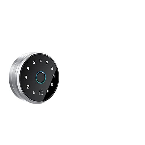 TRKKXV Intelligentes Schloss Griff Vollautomatisches Smart Lock Fingerprint Knauf Türschloss Entriegeln Touchscreen App Keyless Entry Türschloss(Silver) von TRKKXV