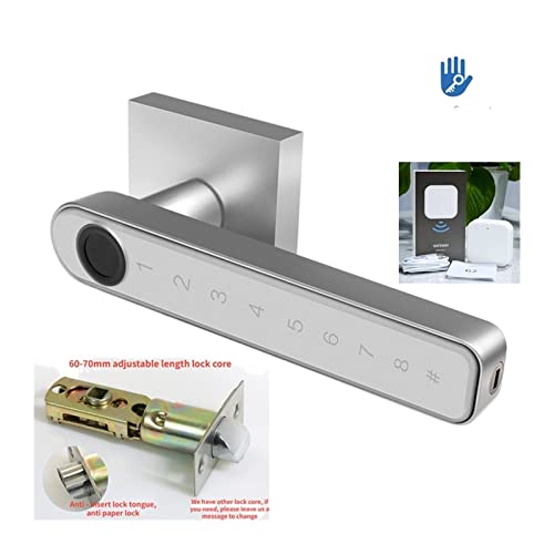 TRKKXV Intelligentes Schloss Smart Door Lock Fingerprint LocksTUYA App Control Biometrisches Fingerabdruck-Passwort Haushaltsgriff Elektrische Türschlösser(Lock and G2 S) von TRKKXV