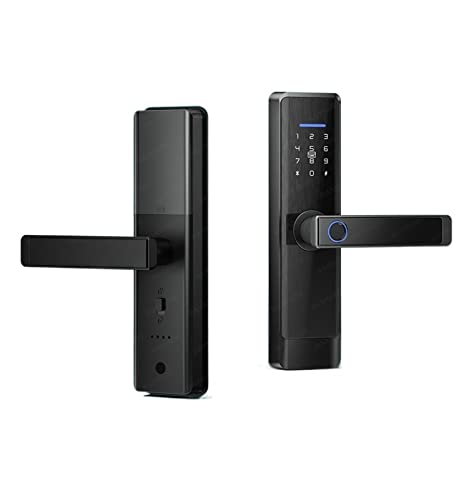 TRKKXV Intelligentes Schloss Smart Door Lock Tuya APP Fingerprint Digit Intelligence Electric 5 Unlock Method Support 8 Language Voice(4085) von TRKKXV