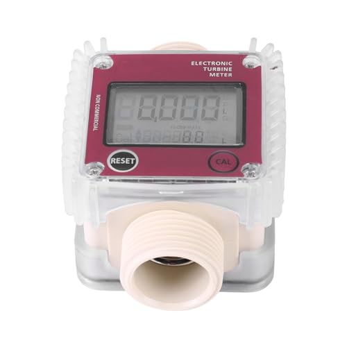 Wasserdurchflussmesser Digitaler Wasserdurchflussmesser K24 LCD Digitaler Öl-Kraftstoff-Durchflussmesser Chemikalien Flüssigwassertester von TRKKXV
