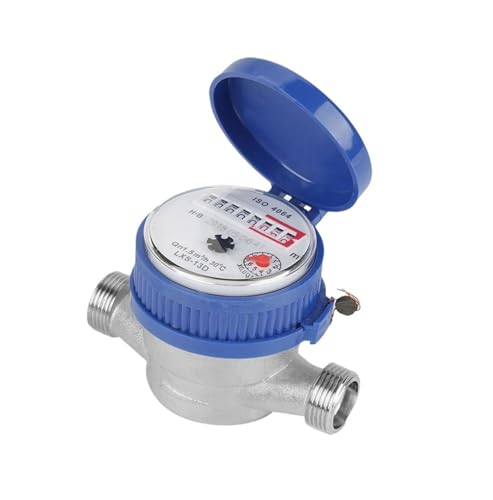 Wasserdurchflussmesser Haushalt 15mm 1/2 "Intelligente Wasserzähler Mechanische Rotor Typ Kaltwasserzähler Zeiger Digitale Kombination Wasserzähler von TRKKXV