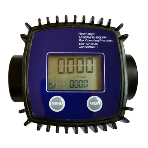 Wasserdurchflussmesser Kraftstoffdurchflussmesser K25 Edelstahl-Innenschraube Nylongehäuse Digitaler LCD-Durchflussmesser Pipeline-Flüssigkeitsdurchflussmesser-Sensoren(Blue Flowmeter A) von TRKKXV