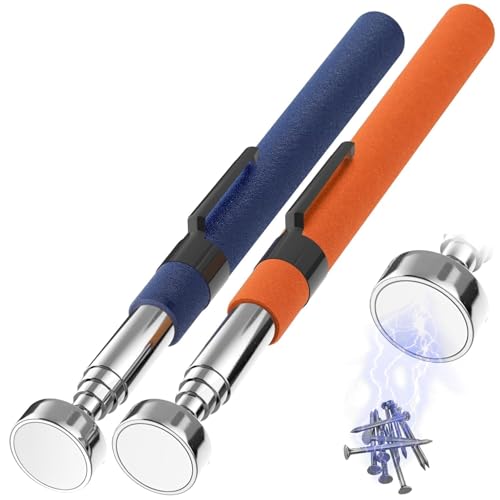 Magnetischer Teleskop-Greifer, 72 cm, 3,6 kg Tragkraft, 2er-Pack, Orange und Blau von TRLREQ