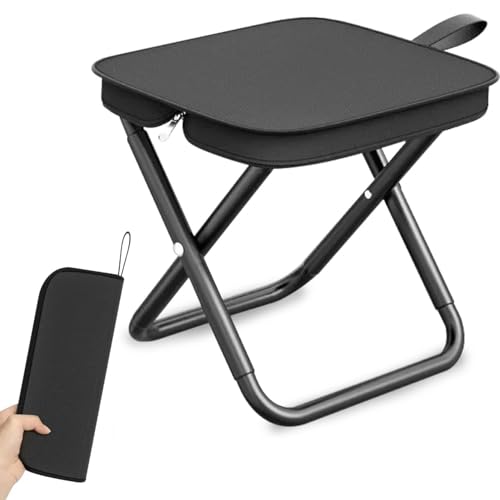 TRLREQ Campinghocker, Tragbarer Klapphocker, Faltbarer Campinghocker, Leicht, Mini Outdoor Camping Klappstühle, Tragbarer Stuhl Faltbar für Reisen von TRLREQ