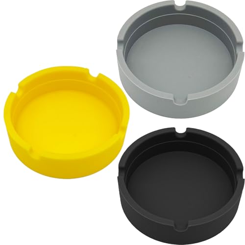 TRLREQ Silikon Aschenbecher Antihaft Hitzebeständig Rund Leuchtend Tragbar Set für Zuhause und Draußen TRLREQ Silikon Aschenbecher Antihaft Hitzebeständig Rund Leuchtend Tragbar Set für Zuhause und Draußen von TRLREQ