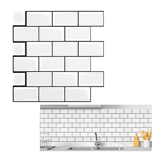 TRMLBE 10 Stück Fliesenaufkleber Fliesenfolie 3D PVC Spritzschutz Küchenrückwand Klebefliesen Selbstklebend Wandfliesen Wasserdicht Aufkleber für bad, Küche, Badenzimmer 30x30 cm- Typ E TRMLBE 10 Stück Fliesenaufkleber Fliesenfolie 3D PVC Spritzschutz Küchenrückwand Klebefliesen Selbstklebend Wandfliesen Wasserdicht Aufkleber für bad, Küche, Badenzimmer 30x30 cm- Typ E von TRMLBE