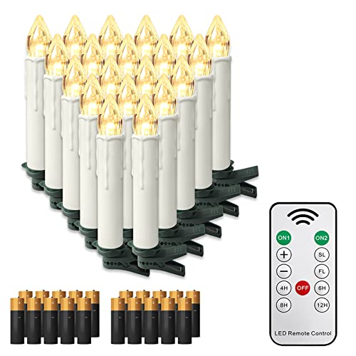 TRMLBE 20 Stück LED Kerzen mit Timerfunktion Flammenlose Warmweiß Weihnachtskerzen Kabellos Kerzen Batteriebetriebene mit Batterien Fernbedienung für Weihnachten, Weihnachtsbaum, Party TRMLBE 20 Stück LED Kerzen mit Timerfunktion Flammenlose Warmweiß Weihnachtskerzen Kabellos Kerzen Batteriebetriebene mit Batterien Fernbedienung für Weihnachten, Weihnachtsbaum, Party von TRMLBE