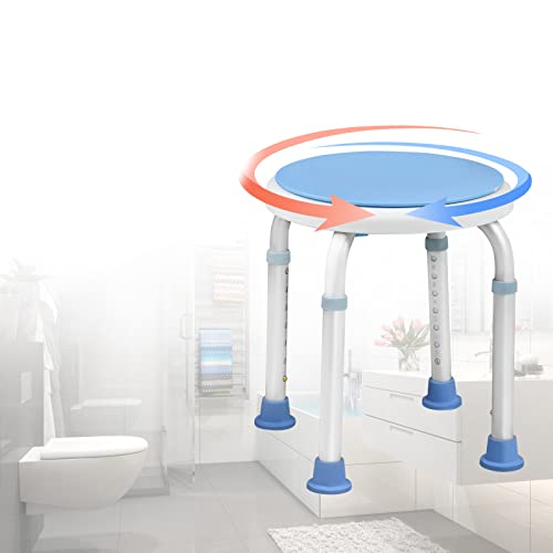 TRMLBE 360°Drehbarer Duschhocker für senioren Höhenverstellbar Anti-Rutsch Badhocker Duschhilfe Duschsitz Badsitz Stabil bis 136kg TRMLBE 360°Drehbarer Duschhocker für senioren Höhenverstellbar Anti-Rutsch Badhocker Duschhilfe Duschsitz Badsitz Stabil bis 136kg von TRMLBE