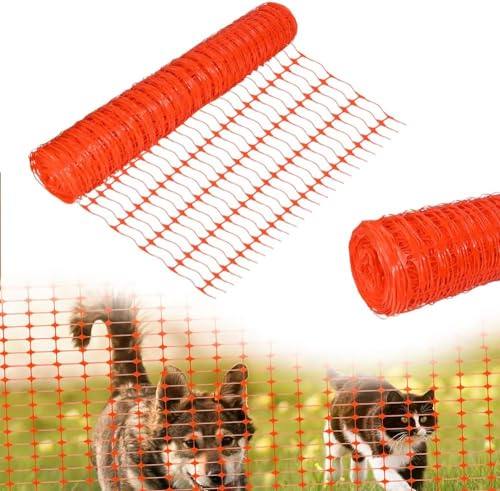 TRMLBE Absperrzaun aus Kunststoff 1 x 30m Orange Schutznetz Garten Bauzaun Warnnetz Aufgerollter Begrenzungszaun Gartenzaun Mobiler Weidezaun Zaun - 30m von TRMLBE