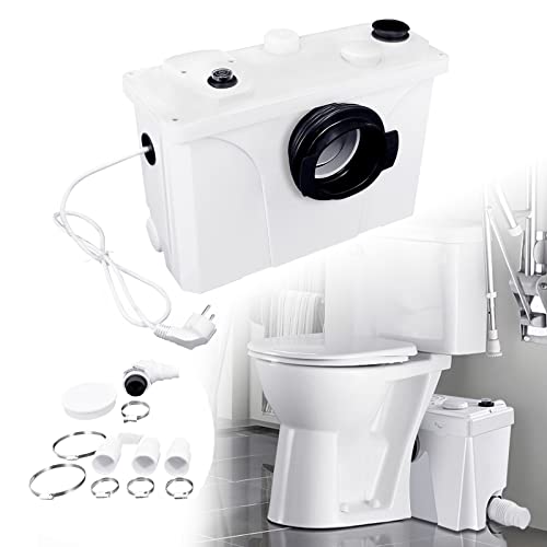 TRMLBE Hebeanlage WC 700W Schmutzwasserpumpen Fäkalienpumpe Haushaltspumpe 4 in 1 Kleinhebeanlage für Waschbecken Dusche Waschmaschine von TRMLBE