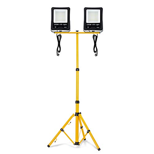 TRMLBE LED Baustrahler 2x 100W Arbeitsleuchte mit Stativ Arbeitsscheinwerfer IP66 Wasserdicht LED Fluter Floodlight inkl. 3M Kabel Scheinwerfer für Innen-Außenbereich, Kaltweiß TRMLBE LED Baustrahler 2x 100W Arbeitsleuchte mit Stativ Arbeitsscheinwerfer IP66 Wasserdicht LED Fluter Floodlight inkl. 3M Kabel Scheinwerfer für Innen-Außenbereich, Kaltweiß von TRMLBE