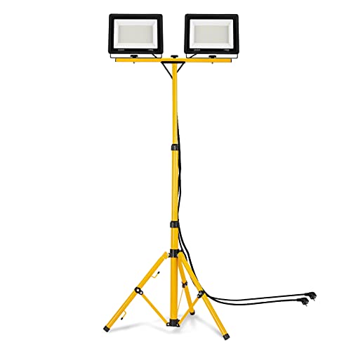 TRMLBE LED Fluter Floodlight 2 * 200w LED Baustrahler mit Stativ Arbeitsleuchte IP66 Wasserdicht Arbeitsscheinwerfer inkl. 3M Kabel Scheinwerfer für Innen-Außenbereich, Warmweiß TRMLBE LED Fluter Floodlight 2 * 200w LED Baustrahler mit Stativ Arbeitsleuchte IP66 Wasserdicht Arbeitsscheinwerfer inkl. 3M Kabel Scheinwerfer für Innen-Außenbereich, Warmweiß von TRMLBE