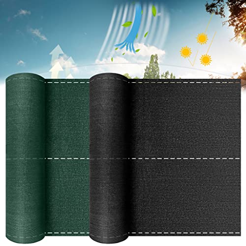 TRMLBE Sichtschutz 1m x 10m Zaunblende 150 g/m² HDPE Schattiernetz inkl. Kabelbinder Tennisblende UV-Schutz Windschutz Wetterfest Schattiergewebe Netz für Zaun Balkon Garten, Anthrazit von TRMLBE