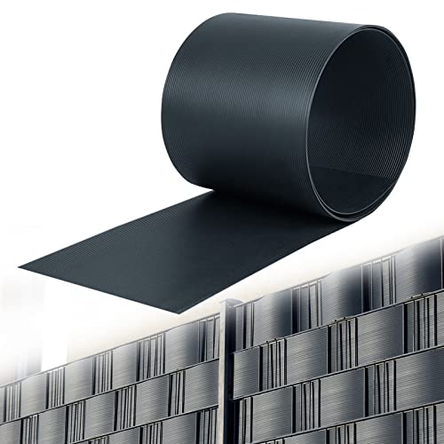 TRMLBE Sichtschutzstreifen für Doppelstabmatten 2,5m x 19cm Hart PVC Doppelstabmattenzaun Sichtschutz Zaun Blickdicht Windschutz UV-Schutz Gartenzaun, Anthrazit TRMLBE Sichtschutzstreifen für Doppelstabmatten 2,5m x 19cm Hart PVC Doppelstabmattenzaun Sichtschutz Zaun Blickdicht Windschutz UV-Schutz Gartenzaun, Anthrazit von TRMLBE