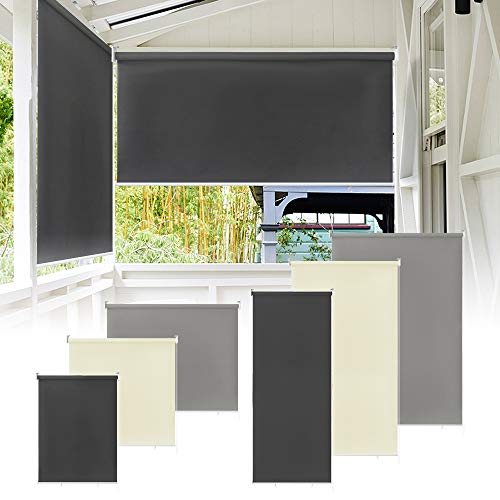 TRMLBE Verdunklungsrollo Senkrechtmarkise Außen Außenrollo Outdoor Rollo Beschattung mit UV Schutz und Wetterfest Sichtschutz für Fenster & Türen - 180 * 240cm Beige TRMLBE Verdunklungsrollo Senkrechtmarkise Außen Außenrollo Outdoor Rollo Beschattung mit UV Schutz und Wetterfest Sichtschutz für Fenster & Türen - 180 * 240cm Beige von TRMLBE