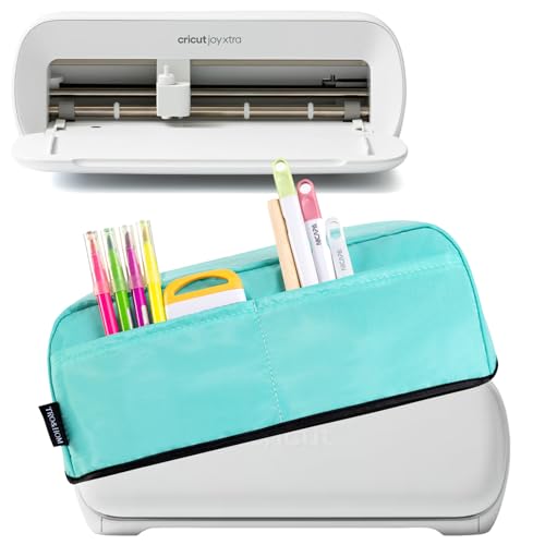 TRO&HOM Staubschutz kompatibel mit Cricut Joy Xtra, Abdeckung für Cricut Joy Xtra Maschine, 2 Fronttaschen für Zubehör und Zubehör von TRO&HOM