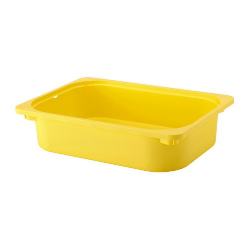 TROFAST Storage Box Yellow Size: 42 x 30 x 10 cm Fits frame. Stackable when closed with lid. von TROFAST