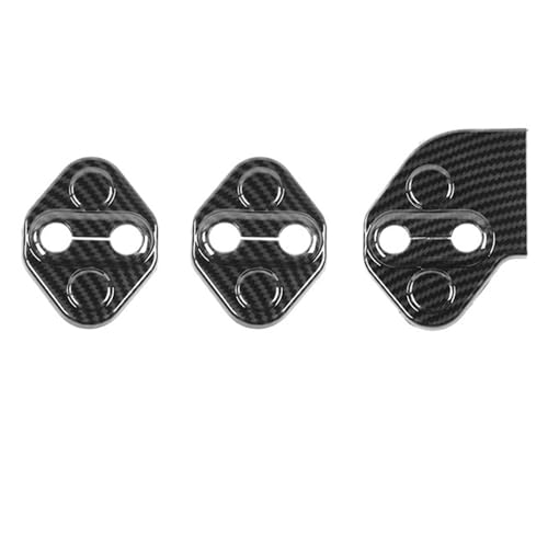 TROGPYXG ABS-Autotürschloss-Verriegelungsdekorationsabdeckung, kompatibel mit Suzuki Jimny JB64 JB74 2019 2020 2021 2022 2023 2024 Up, Innenzubehör(Carbon Fiber Grain) von TROGPYXG
