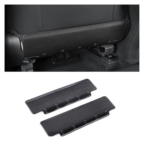 TROGPYXG Anti-Kick-Pad-Abdeckung for die Autositzlehne, Verkleidungsaufkleber, Pedal, kompatibel mit Toyota RAV4 XA50 2019 2020 2021 2022 2023 2024 RAV 4 Hybrid-Zubehör(Carbon Fiber) von TROGPYXG