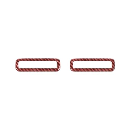 TROGPYXG Aufkleber for die Lüftungsöffnung der Mittelkonsole der Klimaanlage im Auto, kompatibel mit Suzuki Jimny 2019 2020 2021, Innenausstattung(Red Carbon Fiber) von TROGPYXG