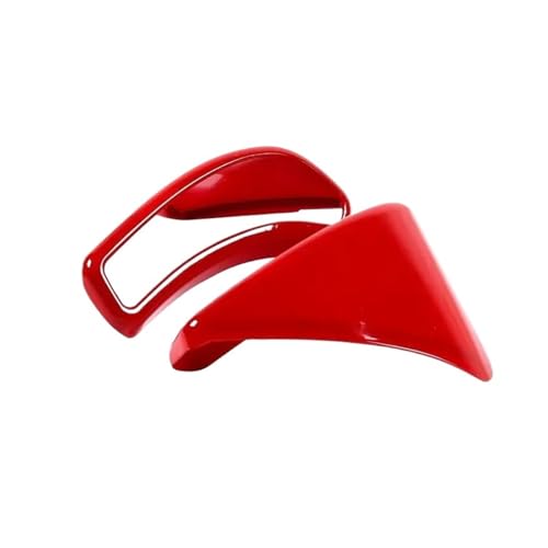 TROGPYXG Kompatibel mit Corvette C6 2005–2013, ABS-Kohlefaser, Armaturenbrett-Einstellknopf, Rahmenabdeckung, Zieraufkleber, Zubehör(Red) von TROGPYXG