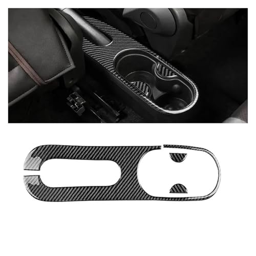TROGPYXG Kompatibel mit FIAT 500 2011 Abarth 595 2012 2013 2014 2015 2016 2017 2018 2019 2020 2021 2022 2023. Aufkleber aus echtem, weichem Carbonfaser.(Black) von TROGPYXG