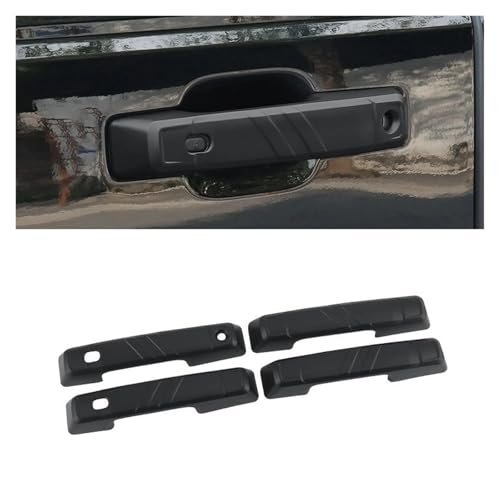 TROGPYXG Kompatibel mit Ford Bronco Türschalengriff-Aufkleber, Außengriff, Türgriff, dekorativer Aufkleber, Türhandgelenkschutz, Aufkleber, Zubehör(Handle Black) von TROGPYXG