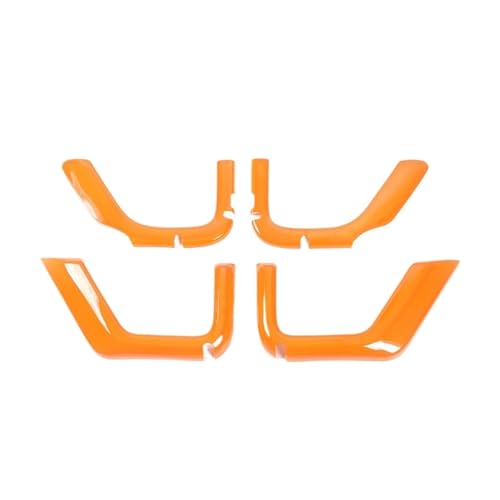 TROGPYXG Kompatibel mit Jeep Wrangler JK 4-Türer 2011-2017 Autotürnetztasche Aufbewahrungsbox Dekorationsabdeckung Zierrahmen Innenzubehör(Orange) von TROGPYXG