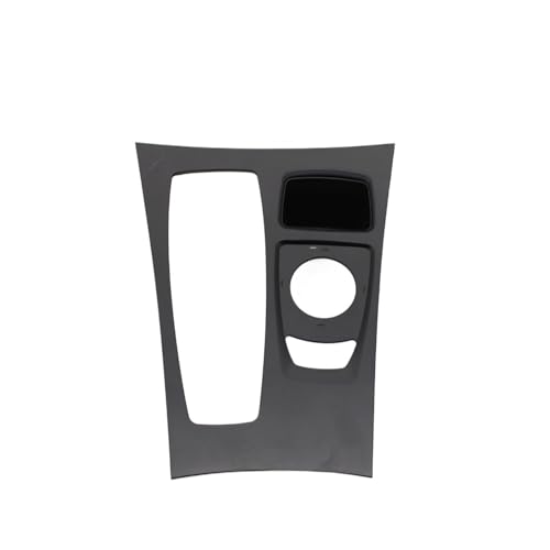 TROGPYXG LHD-Auto, Karbonfaser, Schwarze Mittelkonsole, Schalthebelverkleidung, kompatibel mit BMW X5 X6 E70 E71 E72 2007–2009 51166954947(Model A-Black) von TROGPYXG