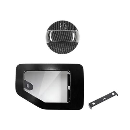 TROGPYXG Transparente Autokappen-Dekorationsabdeckung, kompatibel mit Suzuki Jimny 2019 2020 2021 2022 2023 2024 Up, Außenzubehör(Black 2 pcs) von TROGPYXG