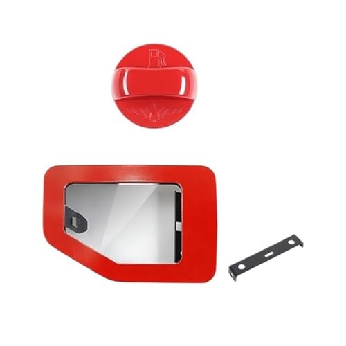 TROGPYXG Transparente Autokappen-Dekorationsabdeckung, kompatibel mit Suzuki Jimny 2019 2020 2021 2022 2023 2024 Up, Außenzubehör(Red 2 pcs) von TROGPYXG