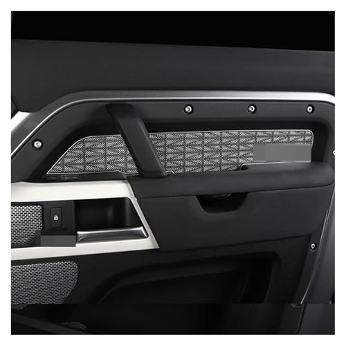 TROGPYXG Tür-Innendekoration, kompatibel mit Land Rover Defender Zubehör, Modifikationsaufkleber, 90 110 Defender, Innentürverkleidung(110 Carbon Fiber) von TROGPYXG