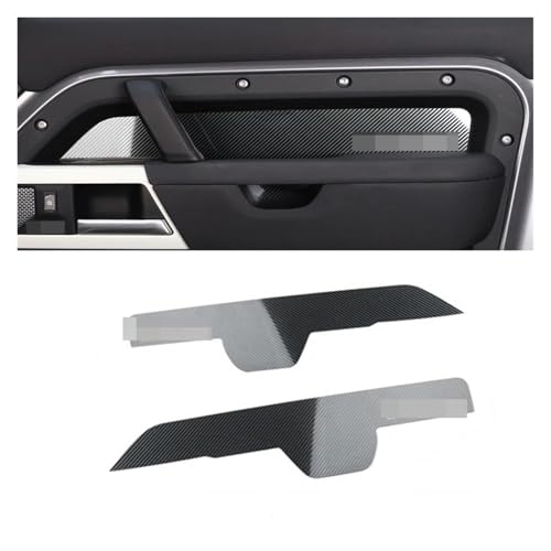 TROGPYXG Tür-Innendekoration, kompatibel mit Land Rover Defender Zubehör, Modifikationsaufkleber, 90 110 Defender, Innentürverkleidung(90 Carbon Fiber) von TROGPYXG