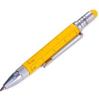 TROIKA® Kugelschreiber LILIPUT TOOL PEN gelb, Schreibfarbe: schwarz, 1 St. von TROIKA®