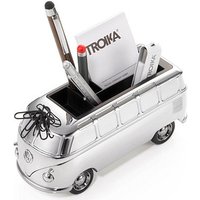 TROIKA® Stiftehalter FOREVER T1 schwarz/silberfarben Metall 4 Fächer 16,0 x 4,0 x 7,9 cm von TROIKA®