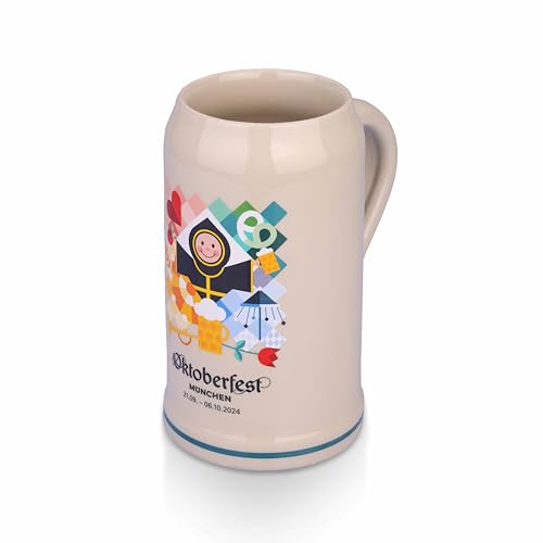 OKTOBERFEST Bierkrug 2024 offizieller Sammlerkrug Oktoberfest 2024 mit einer Füllmenge 1 Liter aus Steingut und mehrfarbig OKTOBERFEST Bierkrug 2024 offizieller Sammlerkrug Oktoberfest 2024 mit einer Füllmenge 1 Liter aus Steingut und mehrfarbig von TROIKA