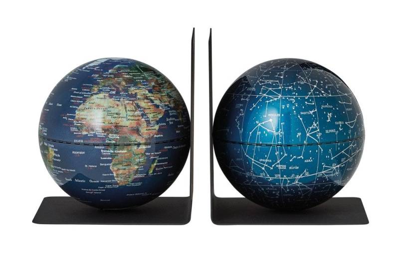 TROIKA Globus Globen-Set mit Buchstützen aus Metall BOOKGLOBE von TROIKA