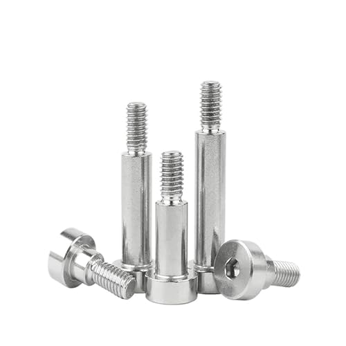 1/2/5/10 Stück M2 M2.5 M3 M4 M5 M6 M8 M10 M12 304 Edelstahl Sechskant-Innensechskantkopf Rollenlager-Schulterschraubenbolzen(40mm) von TROIOIUM
