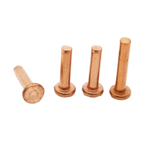 1–50 Stück M1,5 M2,0 M2,5 M3 M4 M5 M6 M8 Kupfer-Vollnieten, Flachkopfniete GB109(8mm) von TROIOIUM