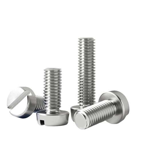 10/20/50/100 Stück M1.6 M2 M2.5 M3 M4 M5 M6 304 Edelstahl (A2-70) Schlitzkopfsäule Rundzylinderschraube(18mm) von TROIOIUM