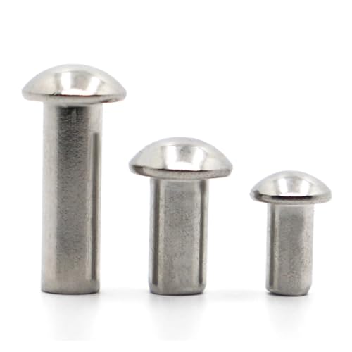 10–50 Stück 304 Edelstahl-Rundkopfniete M0.8 M1 M1.2 M1.4 M1.6 M2 M2.5 M3 M4 M5 M6 Legierung Selbststeckniete GB867(M2 50pcs,16mm) von TROIOIUM