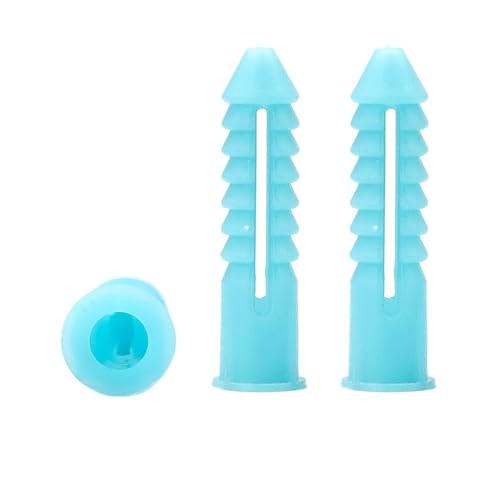 20/60 Stück Kunststoff-Trockenbau-Wandanker, Gummi-Wandstecker, blau, M6/M8, Kunststoff-Expansionsrohr for Blechschraube(60pcs,M8x38) von TROIOIUM