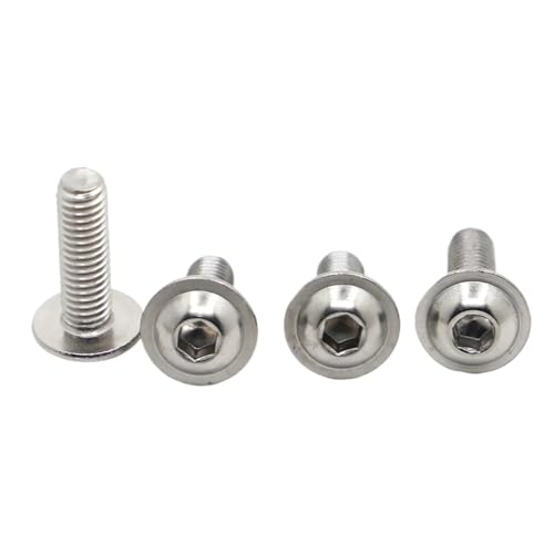 304 Edelstahl ISO7380.2 Innensechskant-Halbrundschrauben mit Unterlegscheibe und Kragenschraube M2 M2.5 M3 M4 M5 M6 M8(10mm) von TROIOIUM