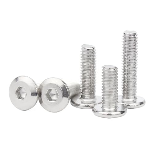 304 Edelstahl Innensechskantschrauben Flachkegel Innensechskant Maschinenschraube Bolzen Befestigungsnagel M3 M4 M5 M6 M8 M10(16mm) von TROIOIUM