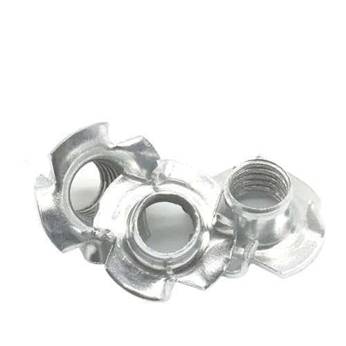 4-zackige T-Mutter, 30 Stück, M4, M5, M6, M8, M10, Vier-Krallen-Mutter, Lautsprechermutter, blinde T- mit Zinkeneinsatz, Holzmöbel(M10) von TROIOIUM