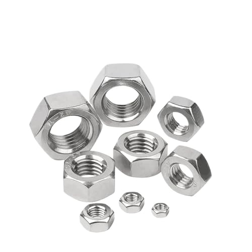 5/10/20/50 Stück M1 M1.2 M1.4 M1.6 M2 M2.5 M3 M3.5 M4 M5 M6 M8 Sechskantmutter aus Edelstahl 304 DIN934(M8 x5pcs) von TROIOIUM