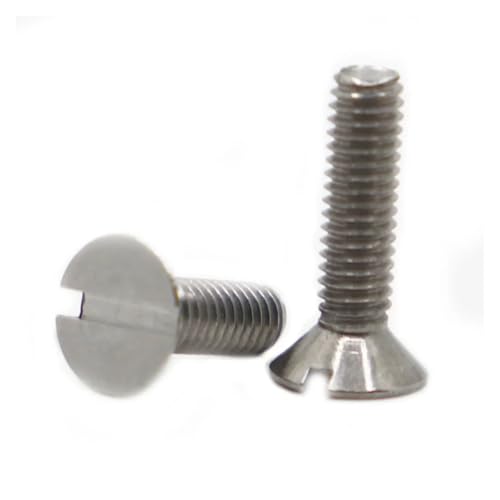 5–50 Stück GB68 Metrisches Gewinde 304 A2–70 Edelstahl Schlitz Flach Senkkopf Maschinenschraube M1.6 M2 M2.5 M3 M4 M5 M6(3mm) von TROIOIUM