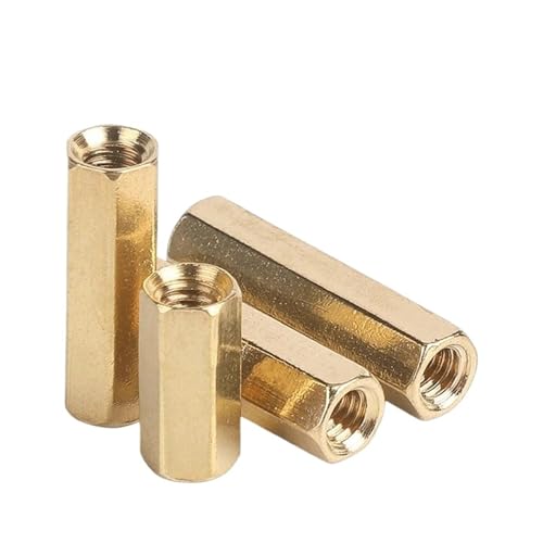 50/20/10 Stück M2 M2.5 M3 M4 M5 M6 Sechskant-Innensechskant-Innensechskant-Abstandshalter aus Messing, Sechskant-Bolzen-Abstandshalter, Hohlsäulen(16mm) von TROIOIUM
