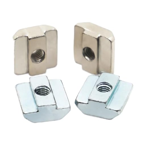 M3 M4 M5 M6 M8 M10 Nut T-Mutter Gleitmutter for 2020 3030 4040 4545 Profil Nut T-Mutter Aluminiumprofile Möbel(30s - M6 (10pcs)) von TROIOIUM